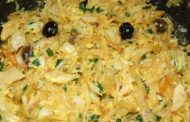 Bacalhau à Brás com chouriço