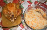 ARROZ COM CENOURAS E FRANGO
