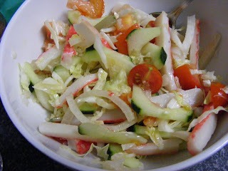 Salada de delicias do mar
