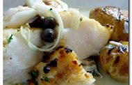 Bacalhau assado com batata a murro 