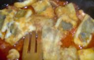 Bacalhau com Tomate e Cogumelos
