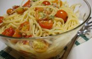 Esparguete com Tomate Cherry, Atum e Malagueta
