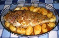 Pargo no forno com batatinhas 