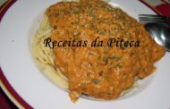 tomate frito com esparguete 