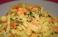 Camarão com Tagliatelle