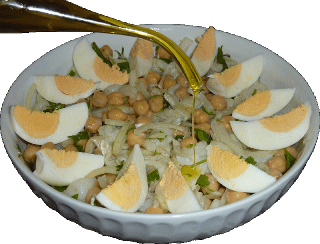 Salada de Bacalhau e Grão