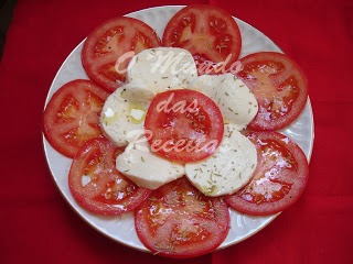 Salada Quente de Tomate e Mozzarella