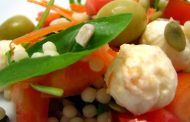 Salada de Cuscus com Mozzarella Fresco e Rucula