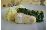 Tranches de Pescada com Esparregado de Espinafres