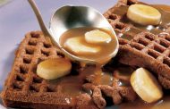 Waffles com Banana e Chocolate 