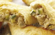 Folhados de frango com legumes 