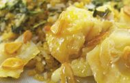 Migas com lascas de bacalhau assado 