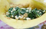 Crepes de espinafres com requeijão e nozes 