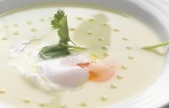 Sopa picante de Coentros Frescos e Ovo Escalfado 