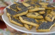 Biscoitos de queijo e sementes de papoila