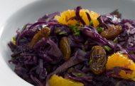 Salada de couve roxa com laranja 