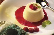 Creme Bavarois com Framboesas 
