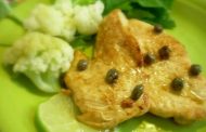 Peitos de frango com alcaparra