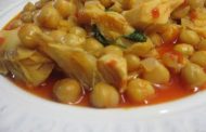 Bacalhau Guisado com Grão 