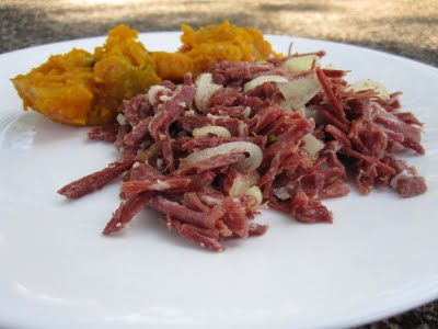 Carne-seca com quibebe