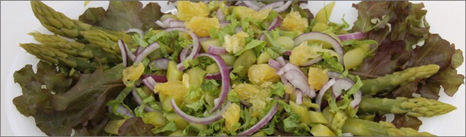 Salada de Aspargo com Laranja