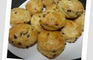 Scones com pepitas de chocolate