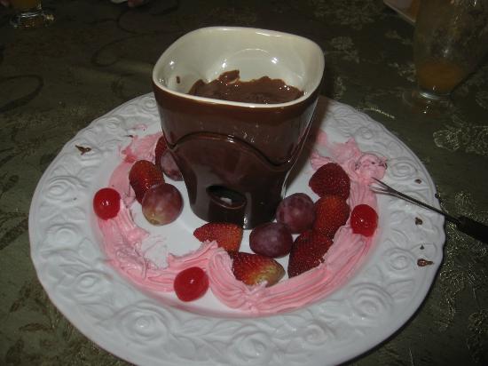 Fondue de chocolate com frutos 